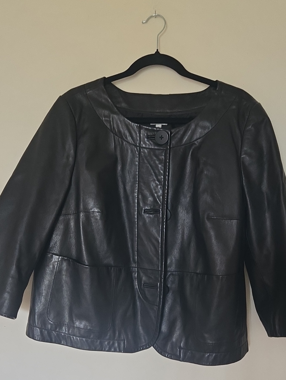 Semantiks Vintage Leather Button-Front Women's Jacket